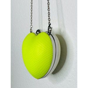 NEON HEART CHAIN WALLET/CLUTCH NWOT